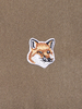 UNISEX Maison Kitsuné W_SMALL FOX HEAD WOOL SCARF - BEIGE - Thumbnail 4