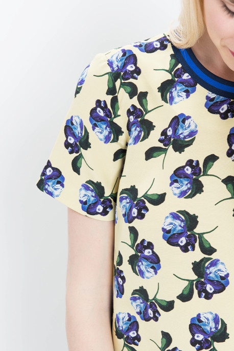 Paget Floral Print Silk Tee Paget Floral Print Silk Tee