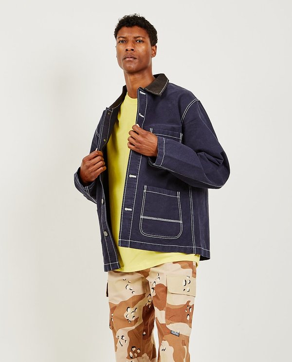 Stussy Moleskin Chore Jacket - NAVY | Garmentory
