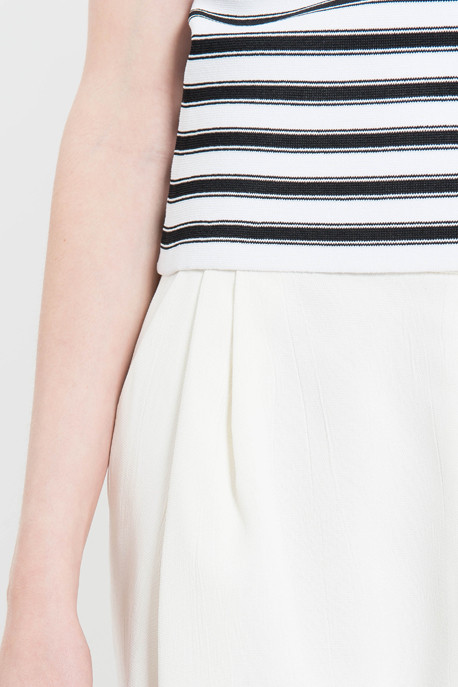 Pleated Track Pant in Ivory Pleated Track Pant in Ivory