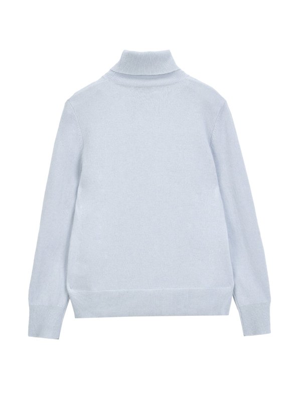 PURE CASHMERE NYC Turtleneck Sweater Baby Blue Garmentory