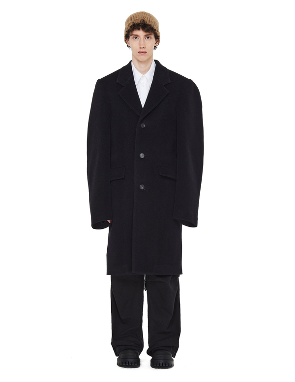 long coat ダークウェア　アルパカ Balenciaga Alpaca Oversize Coat - Black | Garmentory