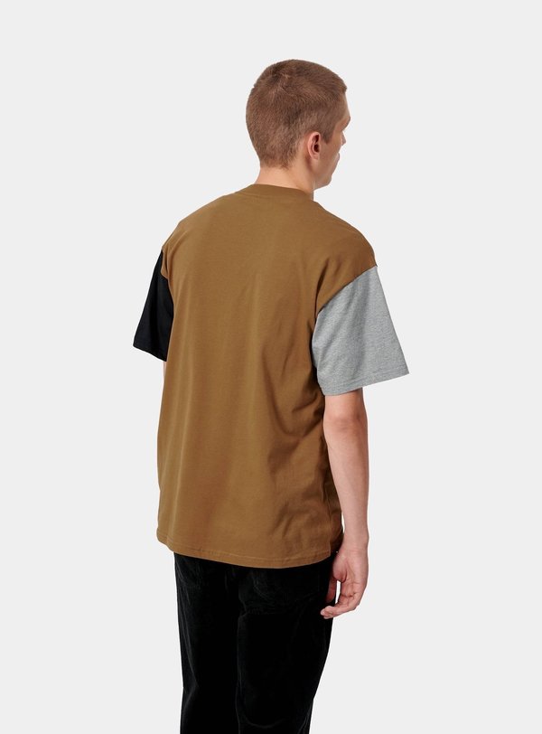 Carhartt WIP S/S Carhartt Tricol T-Shirt - Brown/Black/Grey Carhartt WIP S/S Carhartt Tricol T-Shirt - Brown/Black/Grey