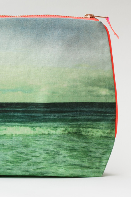 Dezso by Sara Beltran Emerald Waves Print Pouch Dezso by Sara Beltran Emerald Waves Print Pouch