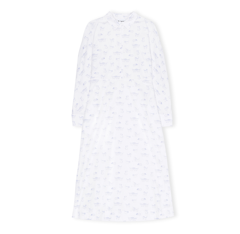 Ganni Shirt Dress - Kitten Print | Garmentory