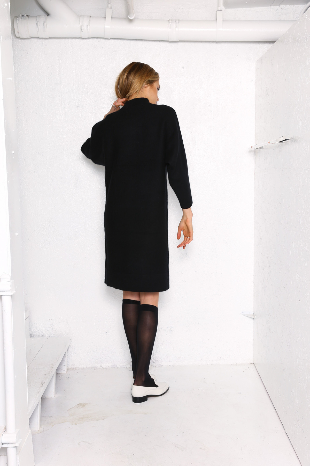 Intentionally Blank ANGLES Sweater Dress BLACK | Garmentory Intentionally Blank ANGLES Sweater Dress BLACK | Garmentory