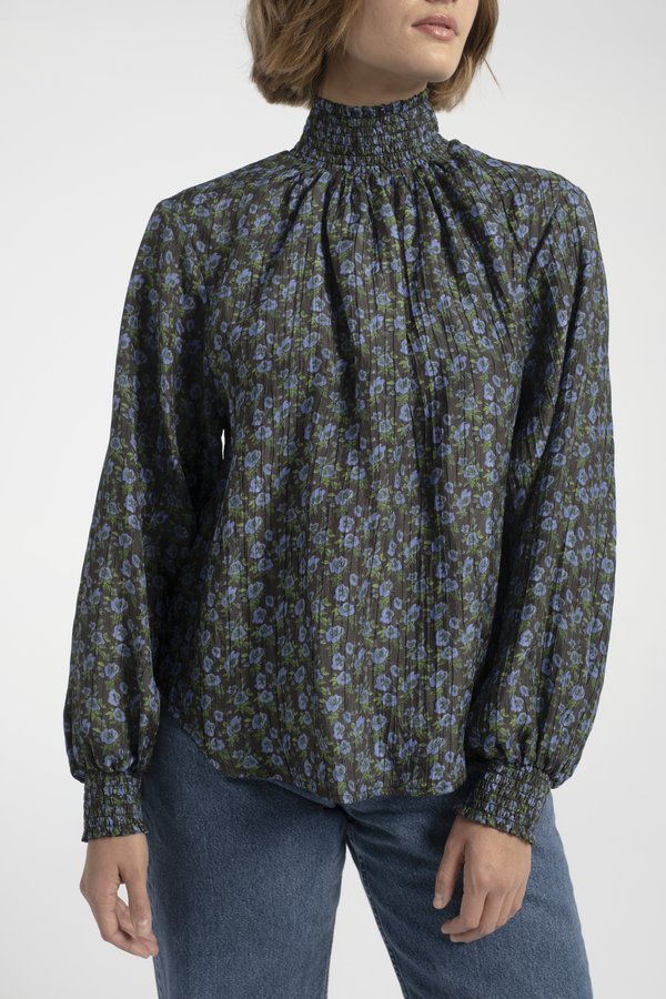 No.6 Thea Blouse - Black/Blue No.6 Thea Blouse - Black/Blue