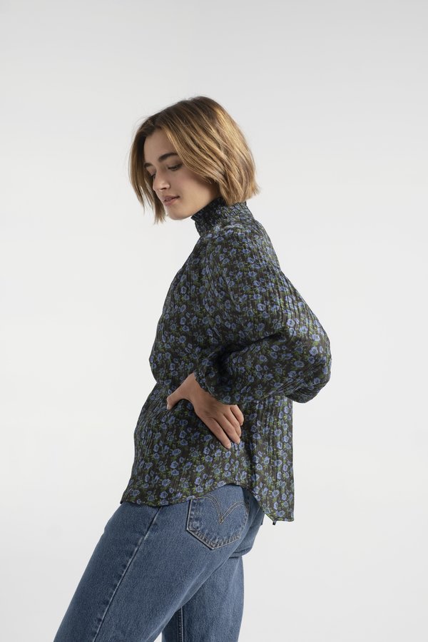 No.6 Thea Blouse - Black/Blue No.6 Thea Blouse - Black/Blue