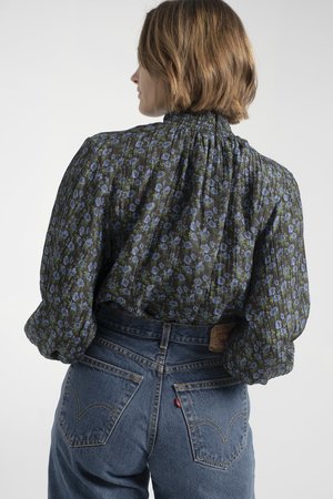 No.6 Thea Blouse - Black/Blue No.6 Thea Blouse - Black/Blue