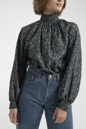 No.6 Thea Blouse - Black/Blue No.6 Thea Blouse - Black/Blue