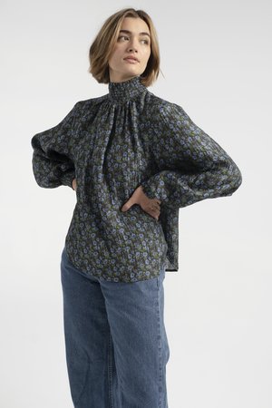 No.6 Thea Blouse - Black/Blue No.6 Thea Blouse - Black/Blue