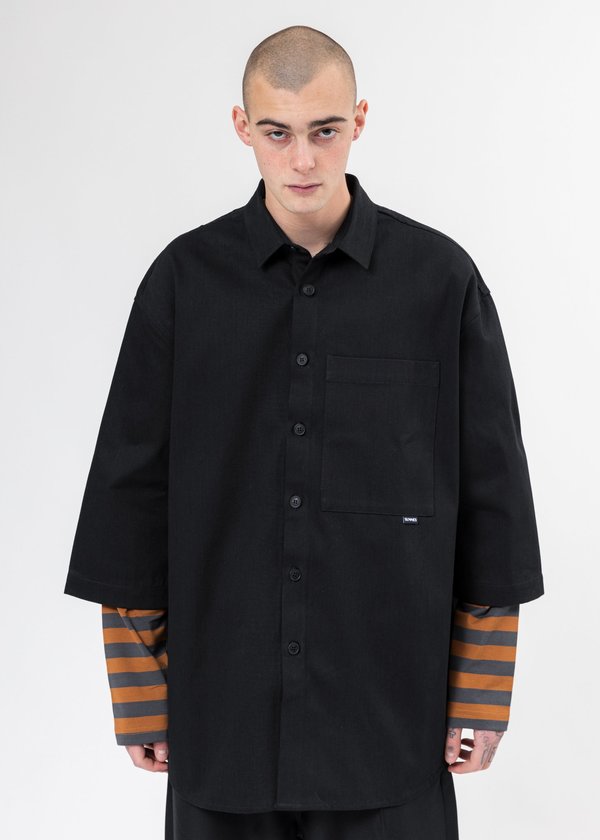 Sunnei Double Over Shirt - Black | Garmentory