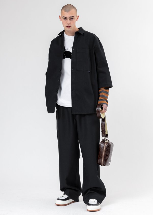Sunnei Double Over Shirt - Black | Garmentory