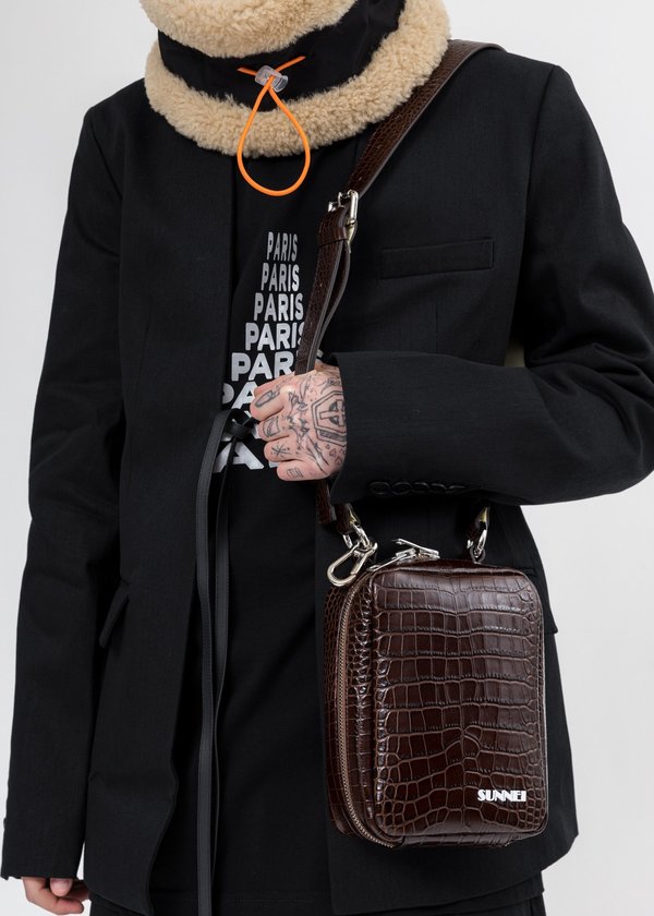 ショルダーバッグ 18ss sunnei shoulder bag Sunnei Croco Shoulder Bag - Brown | Garmentory