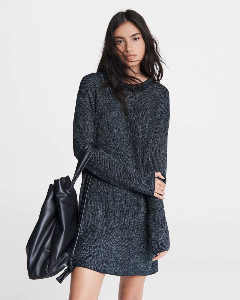 Rag \u0026 Bone Cherie Mini Sweater Dress - Navy | Garmentory