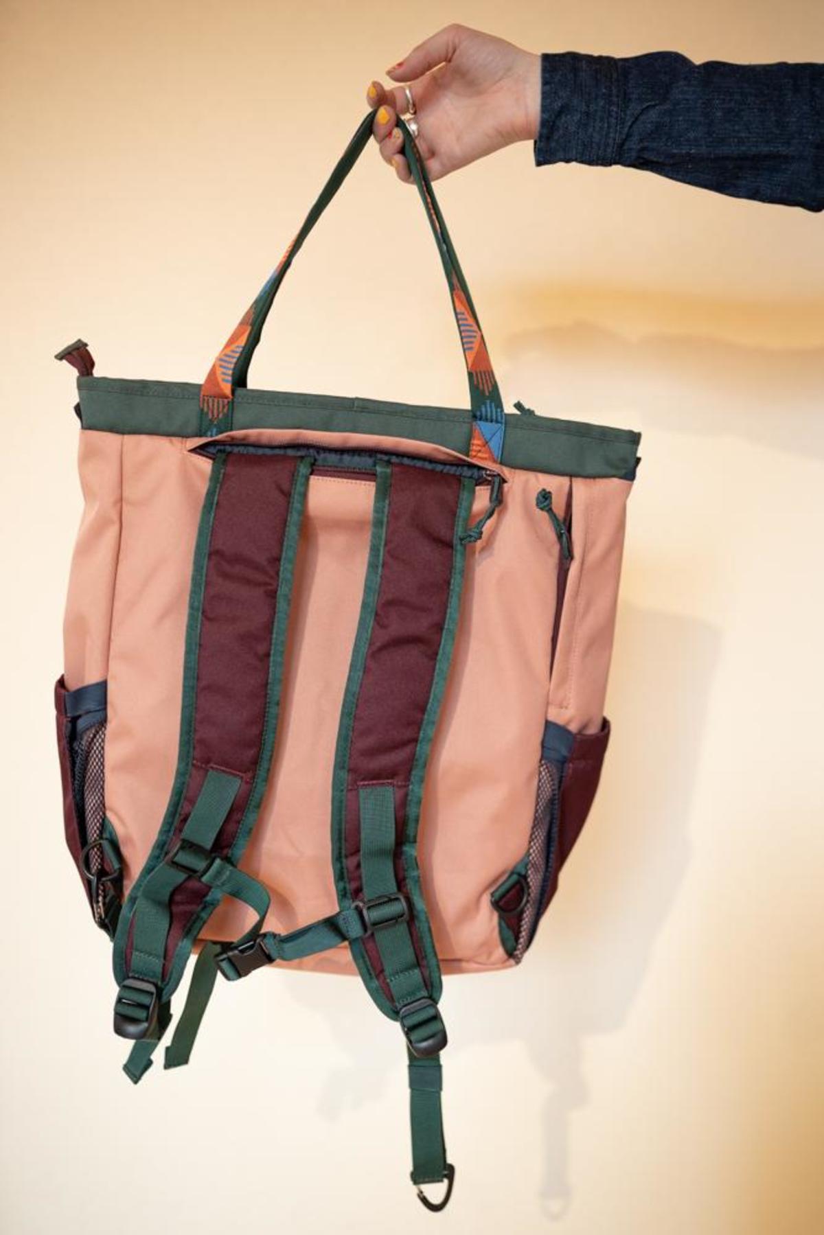 United By Blue Olive & Black Canvas Tote Backpack PC217-DC_NAVY_Back.jpg?v=  main image 3