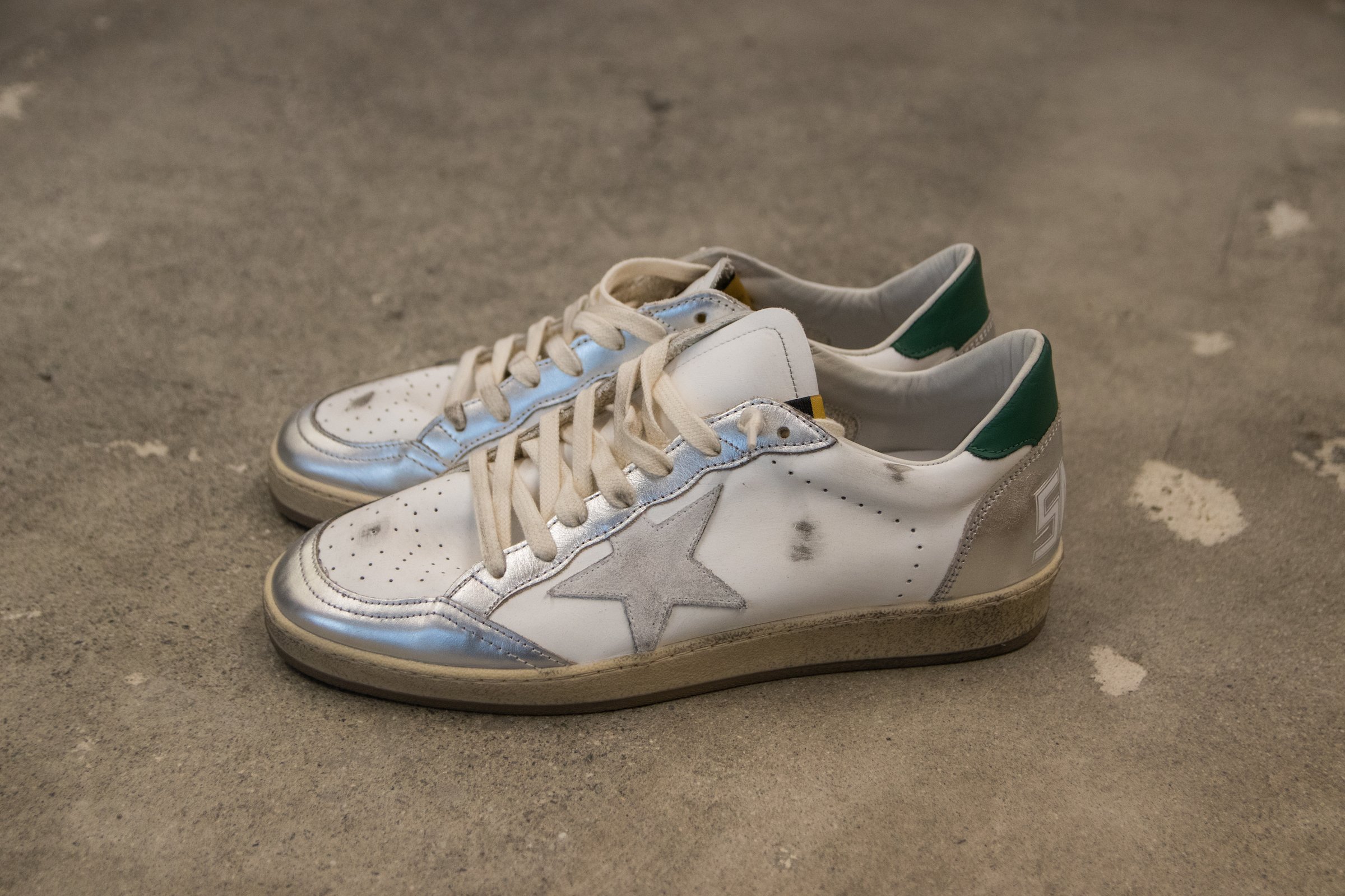 Golden Goose Ballstar Sneaker White/Silver Garmentory