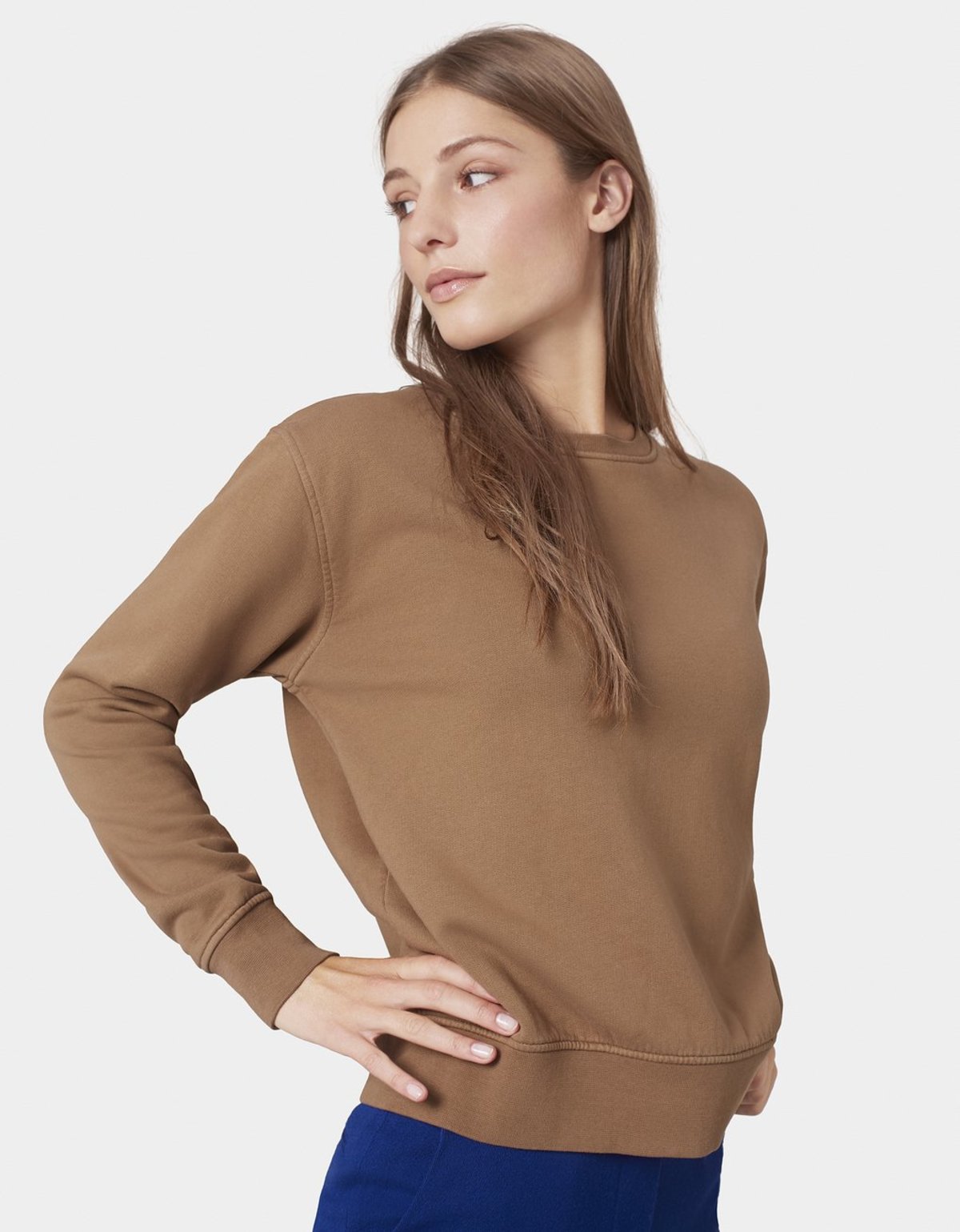 Colorful Standard Women Classic Organic Crew Sweatshirt Coffee Brown
