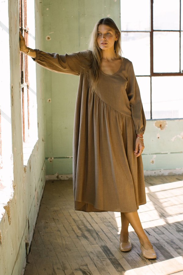 Rachel Pally Linen Rosemary Dress - Hazelnut on Garmentory
