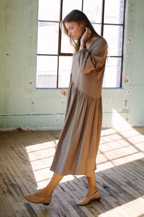 rachel pally linen dress Linen Bias Maternity Dress