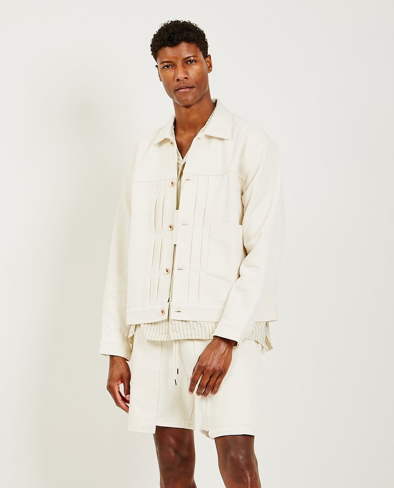 Kuro Loose Denim Big Jacket - Off White | Garmentory