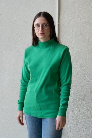 Vintage Mock Turtleneck - Green 