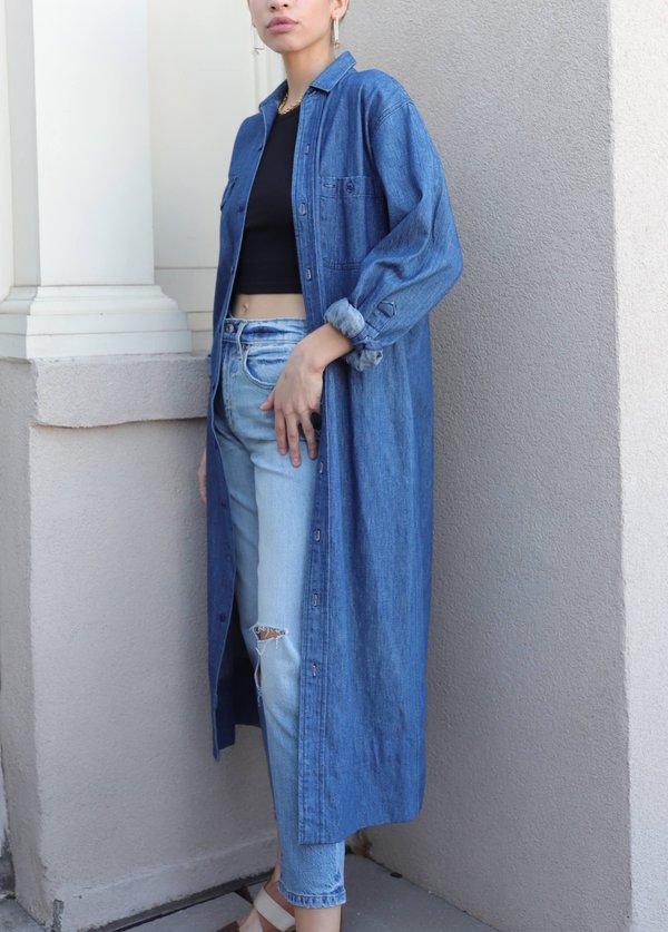 denim duster dress