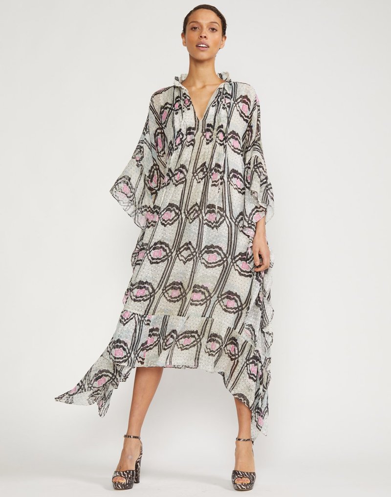 silk poncho dress Tope silk dress House of Naya