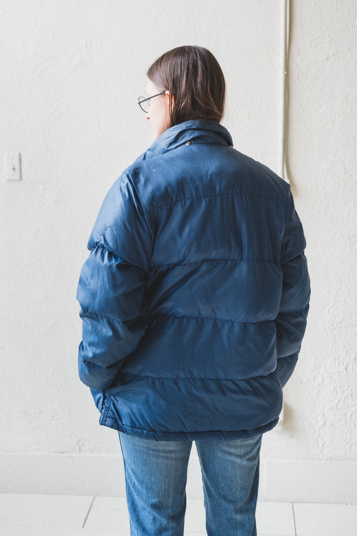VINTAGE DOWN JACKET Blue Garmentory