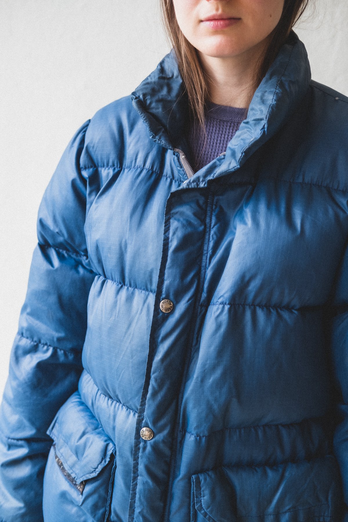 VINTAGE DOWN JACKET Blue Garmentory