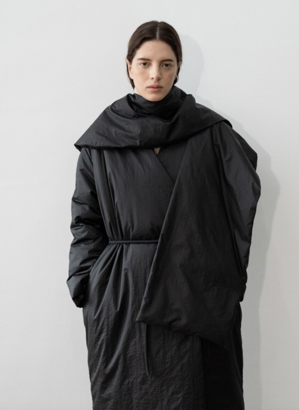 AMOMENTO Goose Down Muffler Puffer Jacket - Black | Garmentory 引きクーポン AMOMENTO GOOSE DOWN MUFFLER PUFFER ダウンジャケット