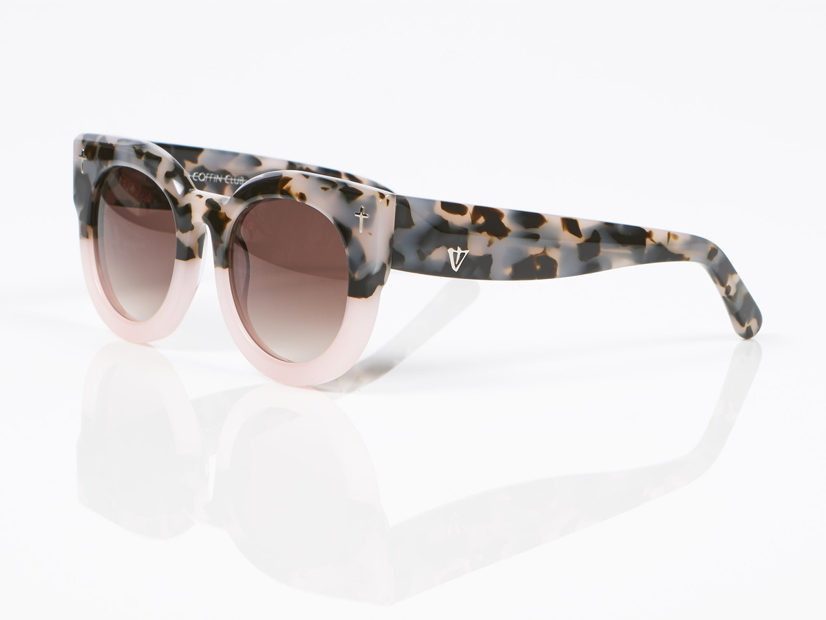 VALLEY A Dead Coffin Club Tortoiseshell Round Sunglasses - Matte Brown Lenses A Dead Coffin Club | Round, Oversized Sunglasses | Valley  main image 2