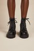 "INTENTIONALLY __________." Swift Lace Up Boot - Black - Thumbnail 3