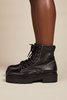 "INTENTIONALLY __________." Swift Lace Up Boot - Black - Thumbnail 4