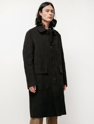 Margaret Howell Patch Pocket Moleskin City Coat - Black | Garmentory