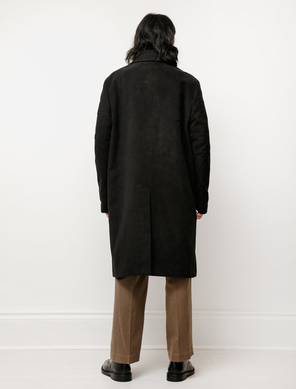 Margaret Howell Patch Pocket Moleskin City Coat - Black | Garmentory