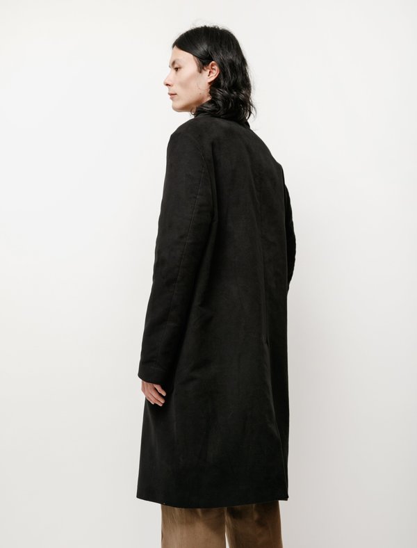 Margaret Howell Patch Pocket Moleskin City Coat - Black | Garmentory