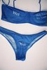 Wet Script Bra in Blue - Thumbnail 1