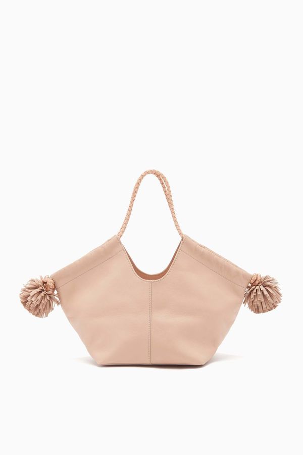 Ulla Johnson Lali Mini Tote with Pom Pom - Natural Ulla Johnson Lali Mini Tote with Pom Pom - Natural