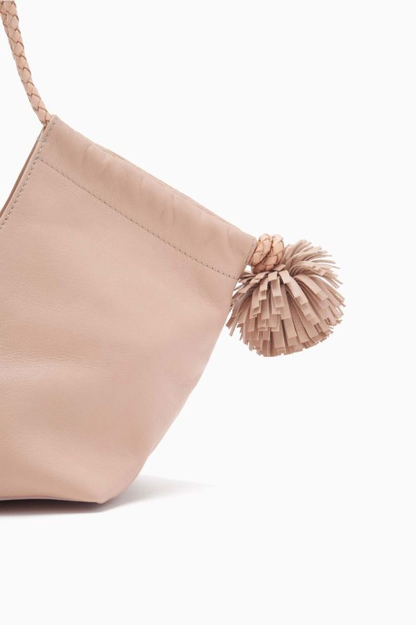 Ulla Johnson Lali Mini Tote with Pom Pom - Natural Ulla Johnson Lali Mini Tote with Pom Pom - Natural