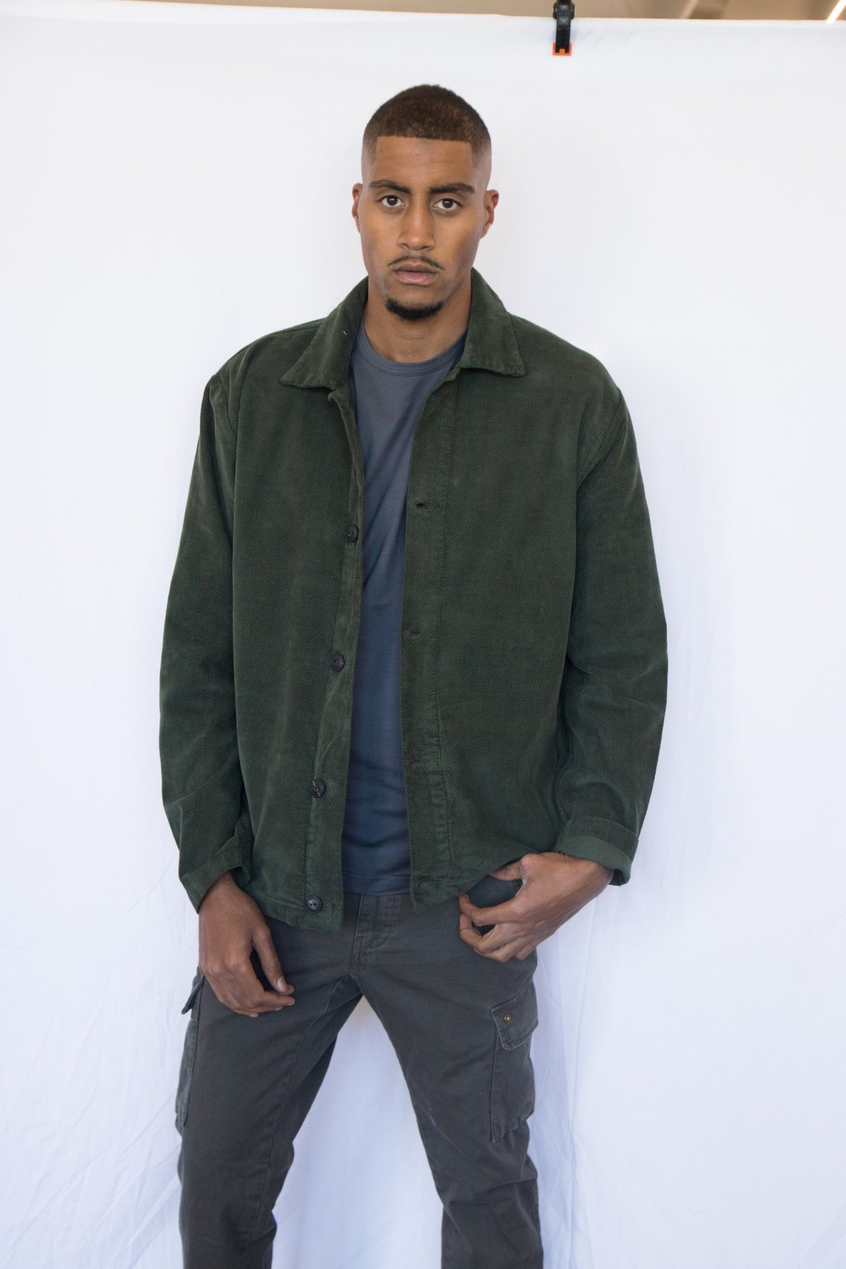 Parliament Homecore Moleskin Textured Shirt Jacket - Olive Parliament Homecore Moleskin Textured Shirt Jacket - Olive