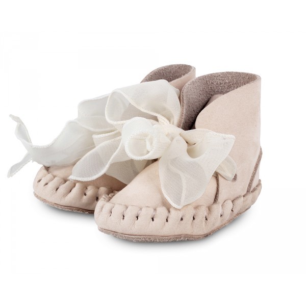 Donsje Pina Lining Powder Nubuck Organza Baby Shoe