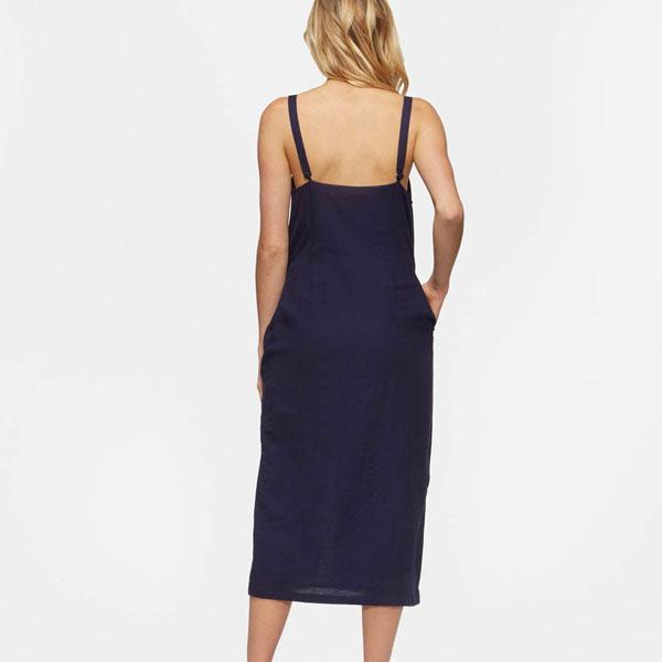knee length dresses for ladies Tara Maxi Dress in Ivory Linen