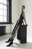 K M by L A N G E HIGH SLIT DRESS - BLACK - Thumbnail 1