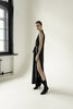 K M by L A N G E HIGH SLIT DRESS - BLACK - Thumbnail 6