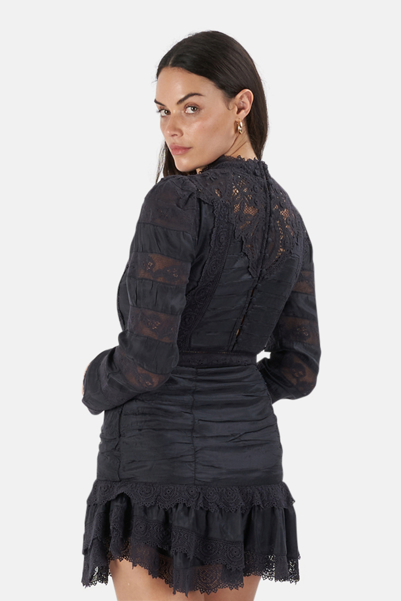 LoveShackFancy Harmon Dress - Black | Garmentory