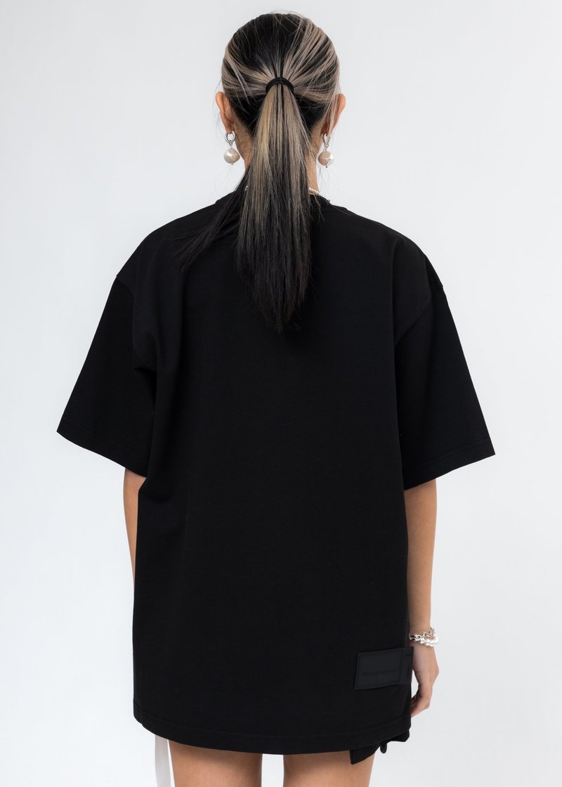 Black Embroidered Teddy T-Shirt | Garmentory