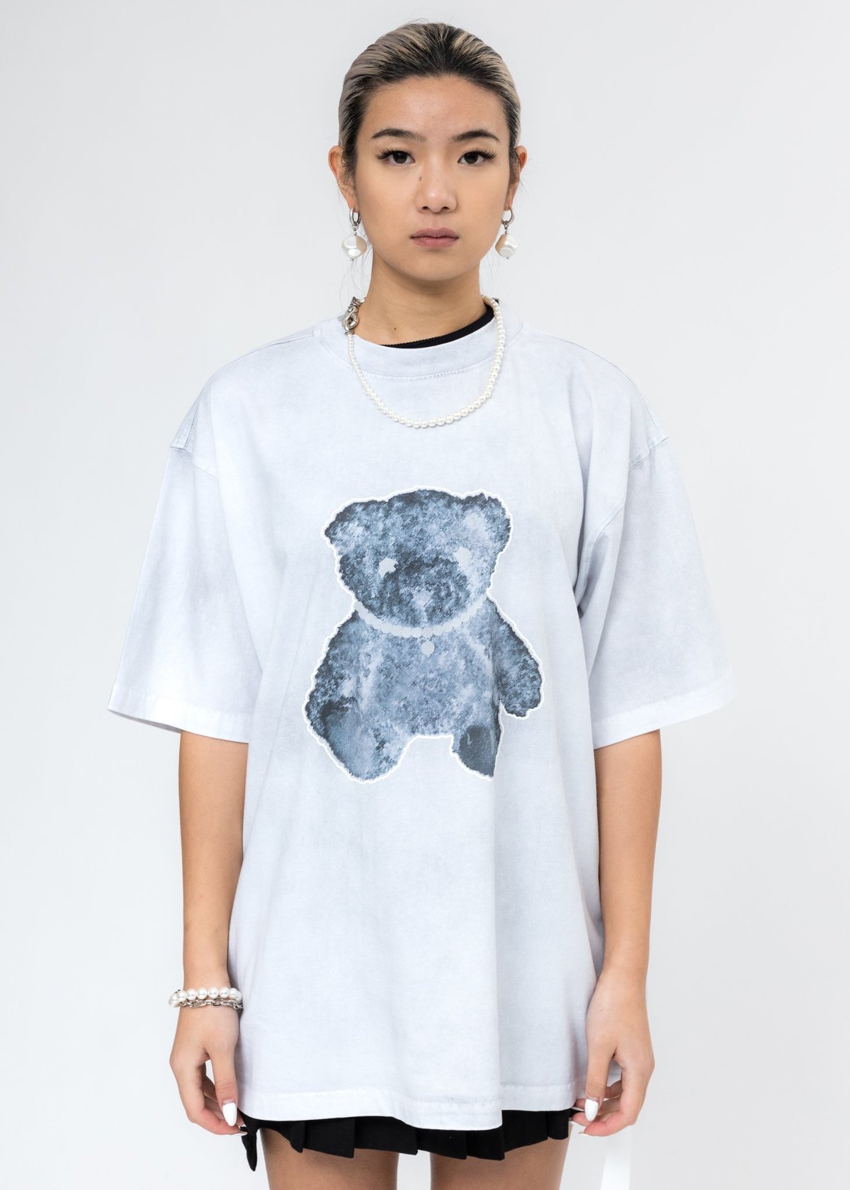【関税込み】We11done グレー Necklace Teddy 長袖Tシャツ 16933310_35314426_1000.jpg
