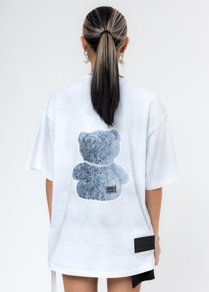 【関税込み】We11done オフホワイト Necklace Teddy Tシャツ we11done Pearl Necklace Teddy Reflect T-Shirt - White