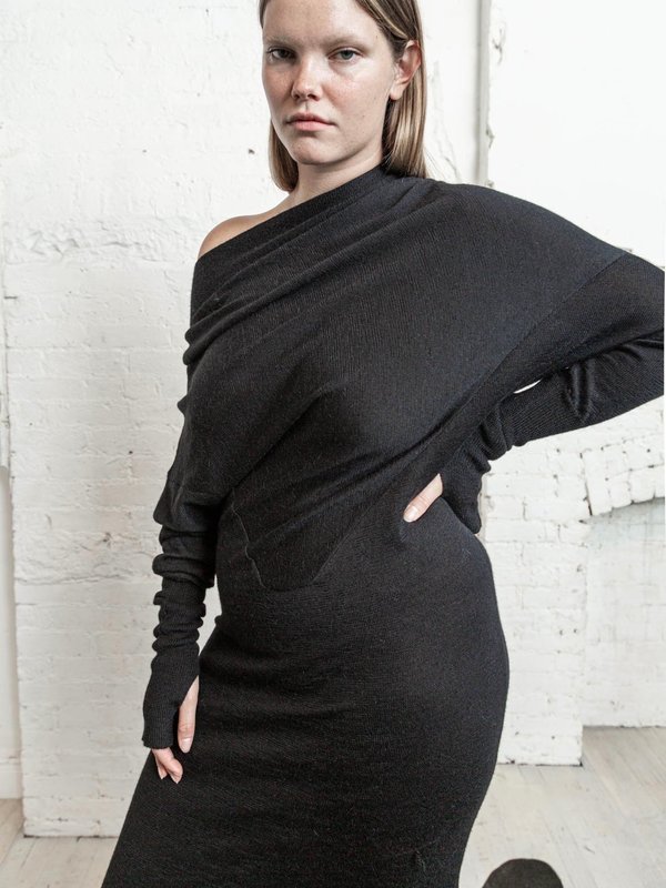 Reversible Sweater Dress in Black by Nicholas K | Garmentory